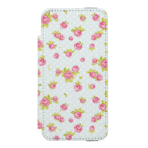 Elegance wallpaper pattern of pink roses 4 incipio watson™ iPhone 5 wallet case