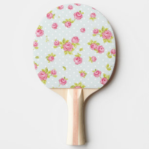 Elegance wallpaper pattern of pink roses 4 ping pong paddle