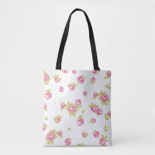 Elegance wallpaper pattern of pink roses 4 tote bag