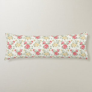 Elegance wallpaper pattern of pink roses body cushion