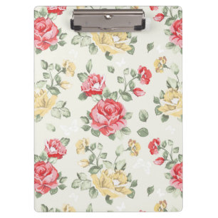 Elegance wallpaper pattern of pink roses clipboard