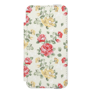Elegance wallpaper pattern of pink roses incipio watson™ iPhone 5 wallet case