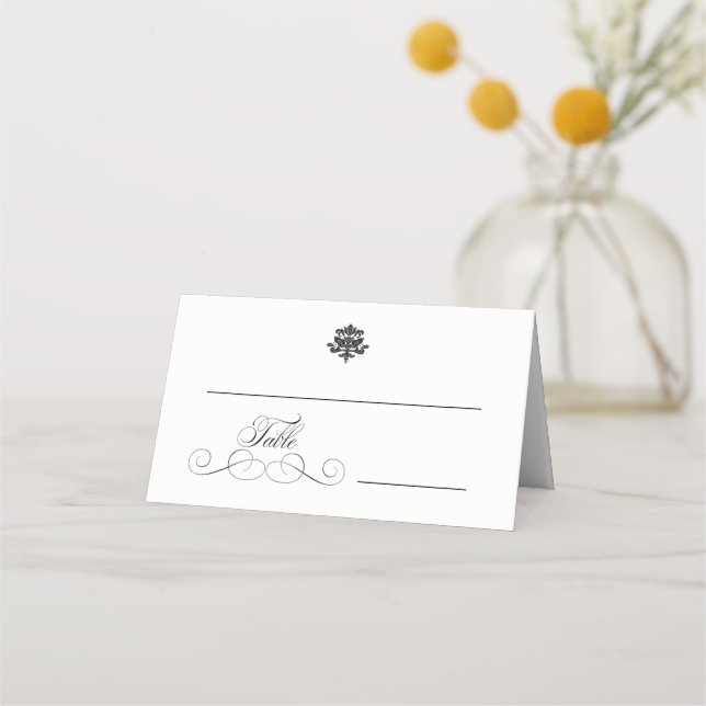 Elegance | Wedding Folded Place Cards (Front)