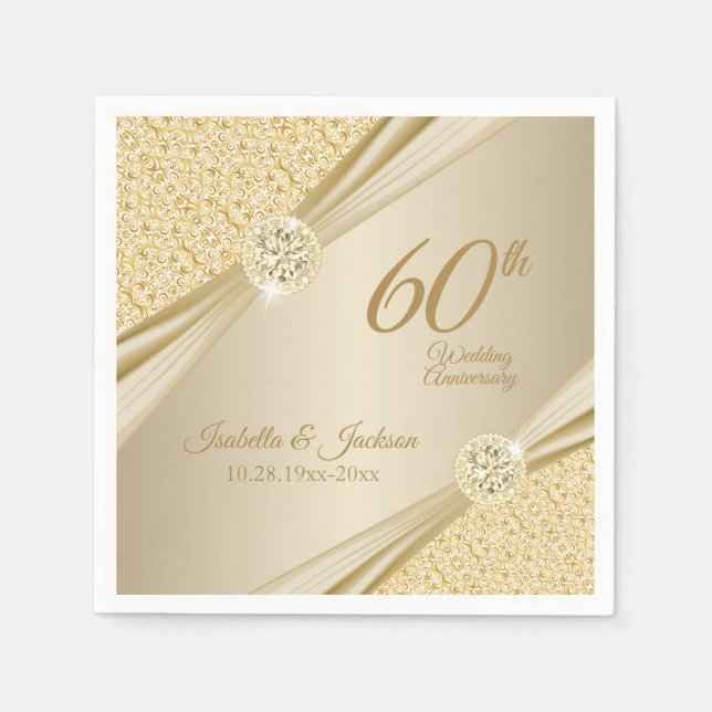 Elegant 00th  Wedding Anniversary Design Napkin (Front)