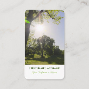 Elegant 100% natural organic green garden style business card