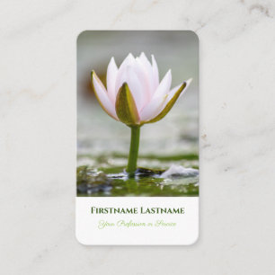 Elegant 100% natural organic water lily style business card