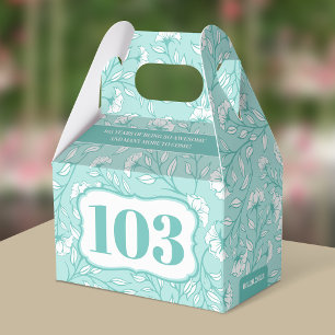 Elegant 100th (100 years old and up) Birthday  Favour Box