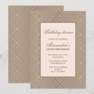 Elegant 100th birthday invitation Birthday dinner 