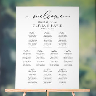 Elegant 10 Tables Welcome Acrylic Seating Chart