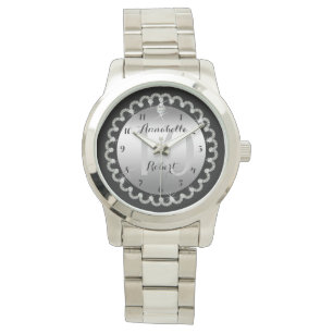 Elegant 10th Silver and Diamonds Anniversary Watch