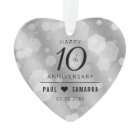 Elegant 10th Tin Wedding Anniversary Acrylic