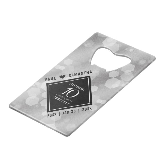 Elegant 10th Tin Wedding Anniversary Celebration (Front Angled)