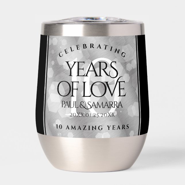 Elegant 10th Tin Wedding Anniversary Celebration (Front)