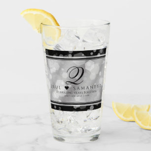 Elegant 10th Tin Wedding Anniversary Glass