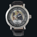 Elegant 10th Wedding Anniversary Photo Names Watch<br><div class="desc">Personalise this elegant 10th wedding anniversary photo design with your photo,  names and wedding and anniversary dates.  Original design created by Holiday Hearts Designs.</div>