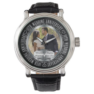 Elegant 10th Wedding Anniversary Photo Names Watch