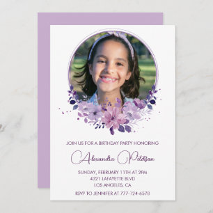 Elegant 11th birthday invitation Photo Elegant