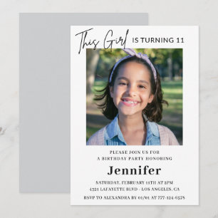 Elegant 11th birthday invitations Photo Modern