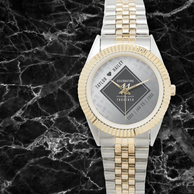 Elegant 11th Steel Wedding Anniversary Watch (Creator Uploaded)