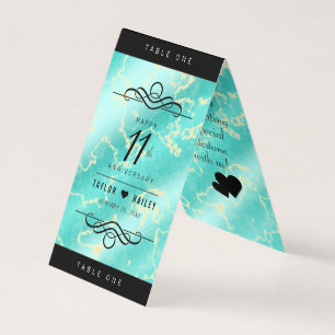 Elegant 11th Turquoise Wedding Anniversary