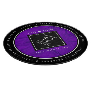 Elegant 12th Silk Wedding Anniversary Celebration Cutting Board