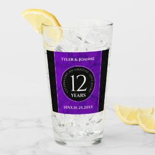 Elegant 12th Silk Wedding Anniversary Celebration  Glass