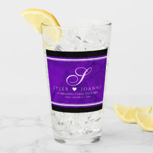 Elegant 12th Silk Wedding Anniversary Celebration Glass