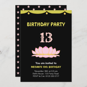 Elegant 13th Birthday Party Invitation