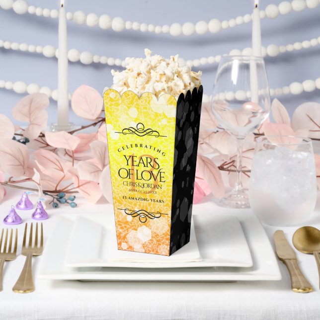 Elegant 13th Citrine Wedding Anniversary Favour Box (Wedding)