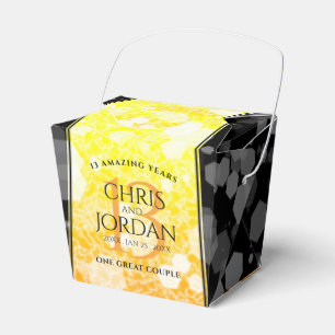 Elegant 13th Citrine Wedding Anniversary Favour Box