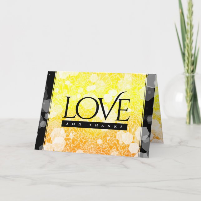 Elegant 13th Citrine Wedding Anniversary Thank You Card (Front)