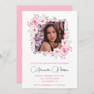 Elegant 14th birthday invitations Photo Boho 