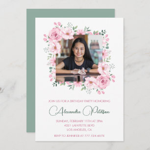 Elegant 14th birthday invitations Photo Boho