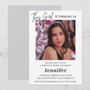 Elegant 14th birthday invitations Photo Modern