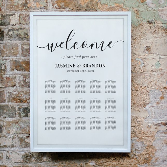 Elegant 15 Table Wedding Seating Chart (Creator Uploaded)