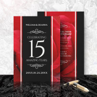 Elegant 15th Rose Wedding Anniversary Celebration
