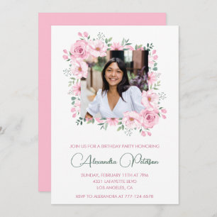 Elegant 16th birthday invitations Photo Boho