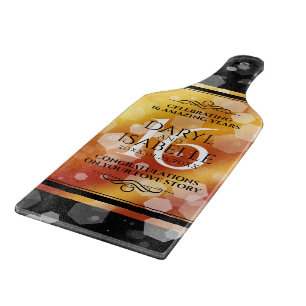 Elegant 16th Golden Topaz Wedding Anniversary Cutting Board