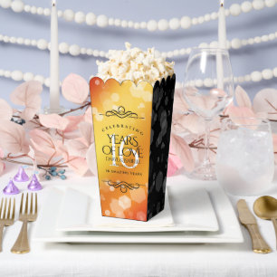 Elegant 16th Golden Topaz Wedding Anniversary Favour Box