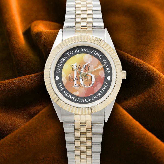 Elegant 16th Golden Topaz Wedding Anniversary Watch (Elegant 16th Golden Topaz Wedding Anniversary Wristwatch Cover Photo)