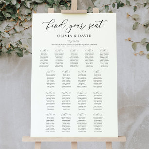 Elegant 17 Tables Find Your Seat Seating Chart