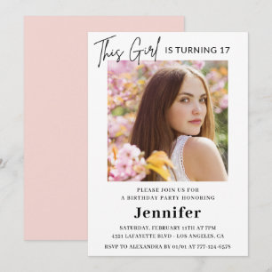 Elegant 17th birthday invitations Photo Modern