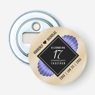Elegant 17th Shells Wedding Anniversary Bottle Opener