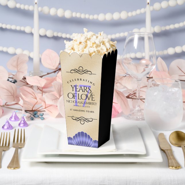 Elegant 17th Shells Wedding Anniversary Favour Box (Wedding)