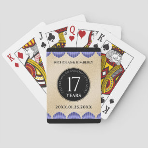 Elegant 17th Shells Wedding Anniversary Playing Cards
