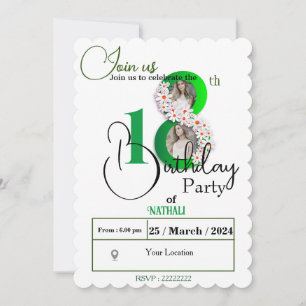 Elegant 18th Birthday Celebration Invitation