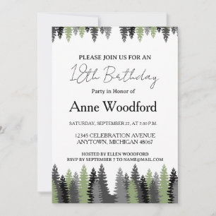 Elegant 18th Birthday Invitation