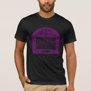 Elegant 18th C English Funeral Notice T-Shirt