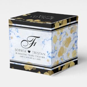 Elegant 18th Porcelain Wedding Anniversary Favour Box