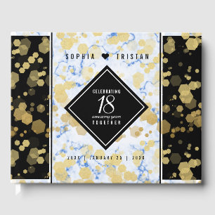 Elegant 18th Porcelain Wedding Anniversary Guest Book